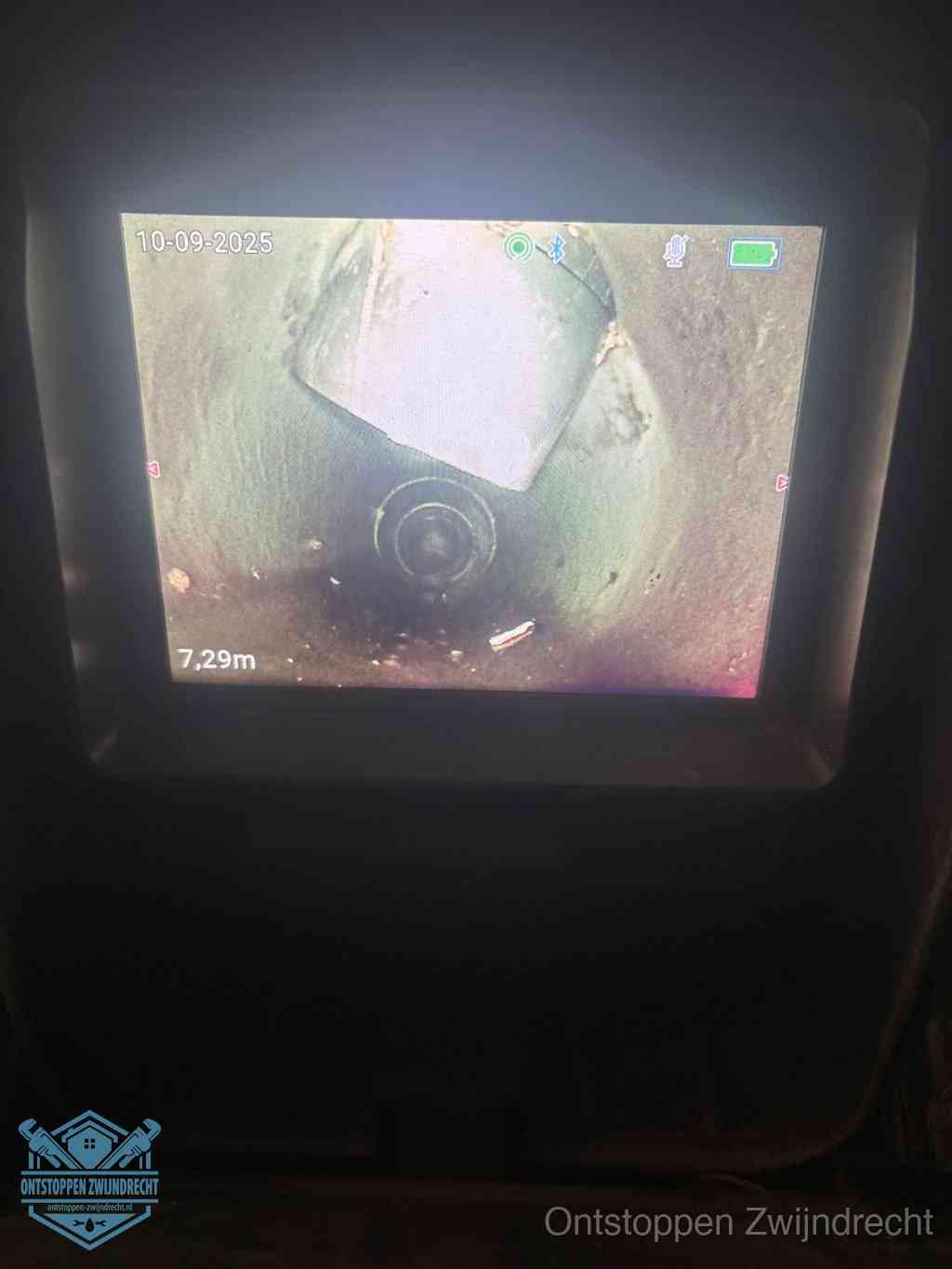 Rioolverzakking camerabeeld in Zwijndrecht
