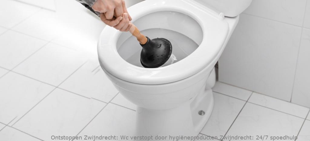 Wc verstopt door hygiëneproducten Zwijndrecht: 24/7 spoedhulp
